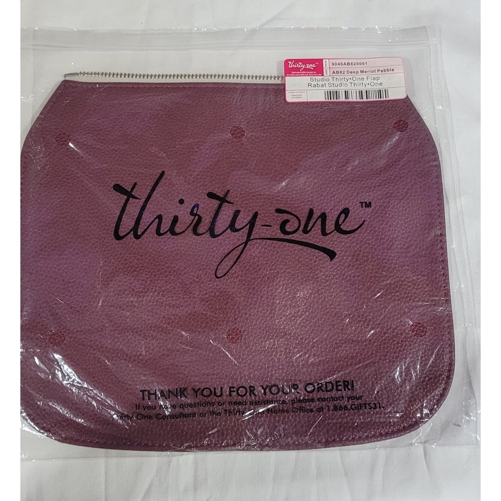 New Thirty One Flap Rabat Studio: Deep Merlot Pebble Purse Flap